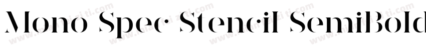 Mono Spec Stencil SemiBold字体转换